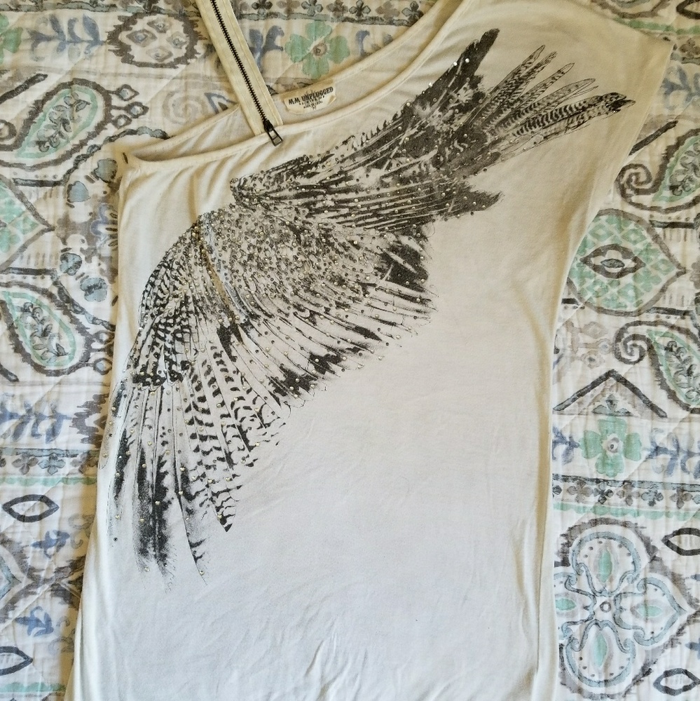 Rocker chic bling top by Miss Mee